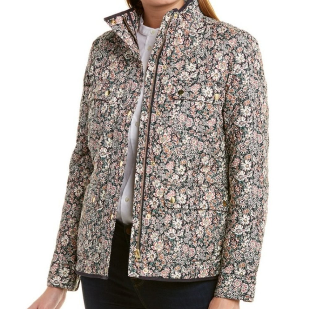 J.Crew Liberty Garden Print Quilted Downtown Field Jacket